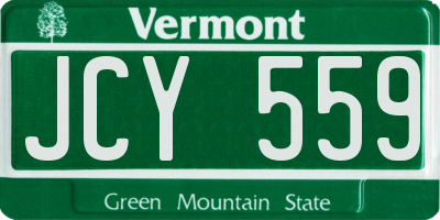 VT license plate JCY559