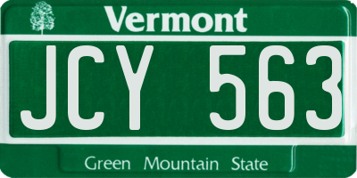 VT license plate JCY563