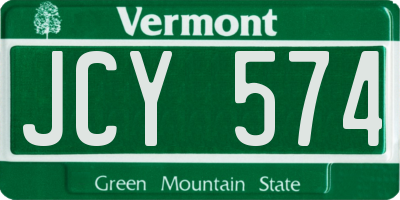 VT license plate JCY574