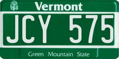 VT license plate JCY575