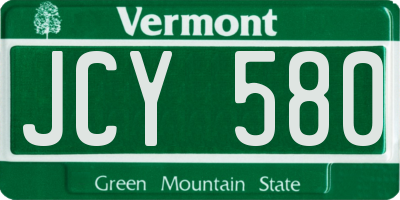 VT license plate JCY580
