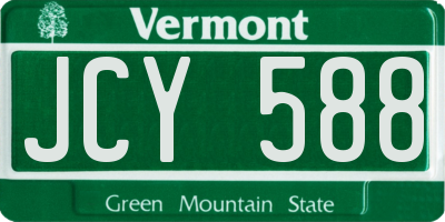 VT license plate JCY588