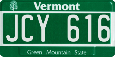VT license plate JCY616