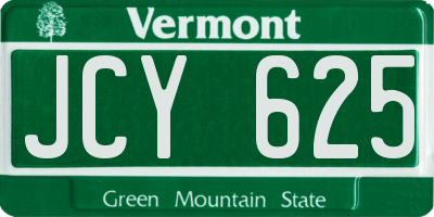 VT license plate JCY625