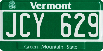 VT license plate JCY629