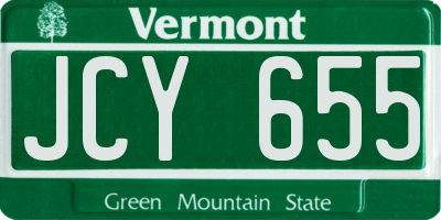 VT license plate JCY655