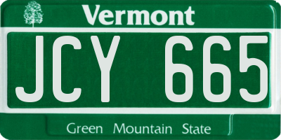VT license plate JCY665