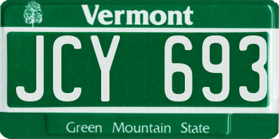 VT license plate JCY693