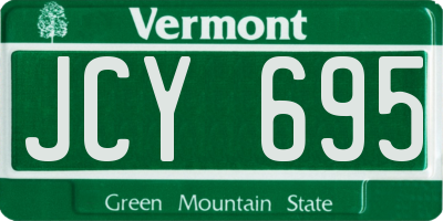 VT license plate JCY695