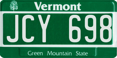 VT license plate JCY698