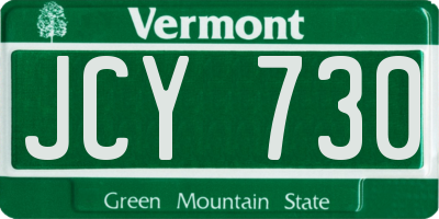 VT license plate JCY730