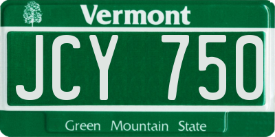 VT license plate JCY750