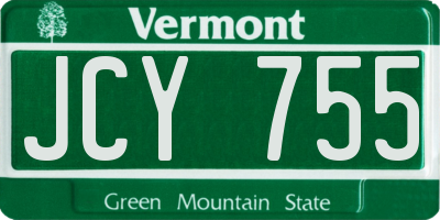 VT license plate JCY755