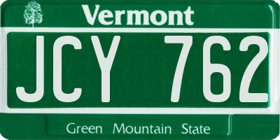 VT license plate JCY762