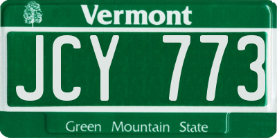 VT license plate JCY773
