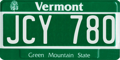 VT license plate JCY780