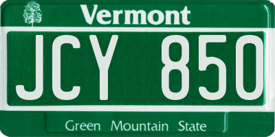 VT license plate JCY850