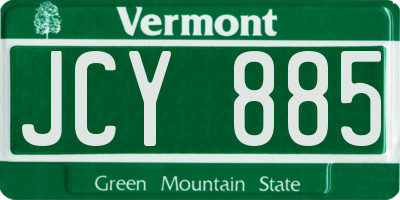 VT license plate JCY885