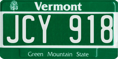 VT license plate JCY918