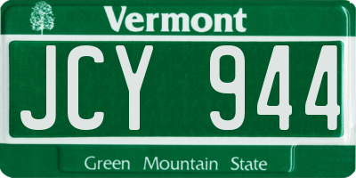 VT license plate JCY944