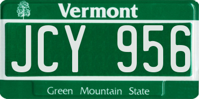 VT license plate JCY956