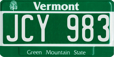 VT license plate JCY983