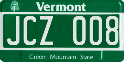 VT license plate JCZ008