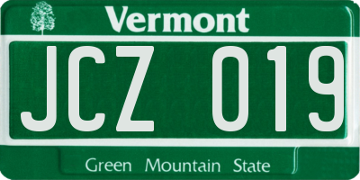 VT license plate JCZ019