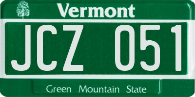 VT license plate JCZ051