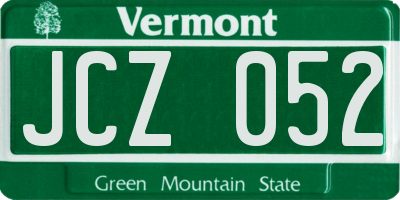 VT license plate JCZ052