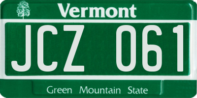 VT license plate JCZ061