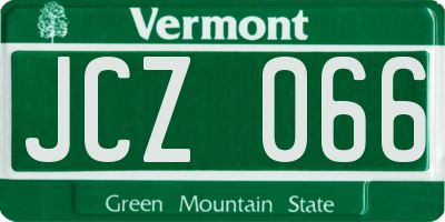 VT license plate JCZ066