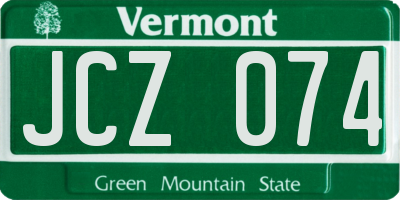 VT license plate JCZ074