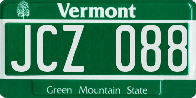 VT license plate JCZ088