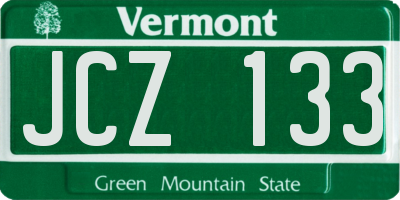 VT license plate JCZ133
