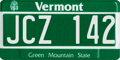 VT license plate JCZ142