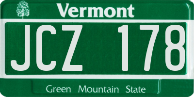 VT license plate JCZ178