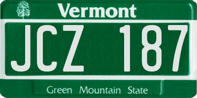VT license plate JCZ187