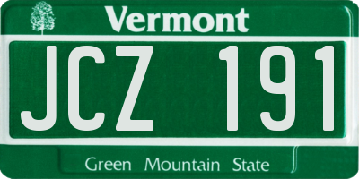 VT license plate JCZ191