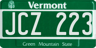 VT license plate JCZ223