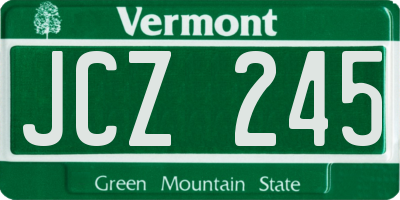 VT license plate JCZ245