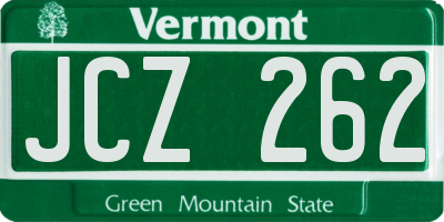 VT license plate JCZ262