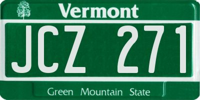 VT license plate JCZ271
