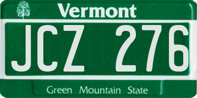 VT license plate JCZ276