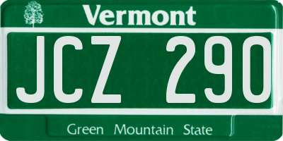 VT license plate JCZ290