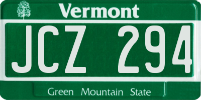 VT license plate JCZ294