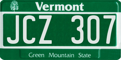 VT license plate JCZ307
