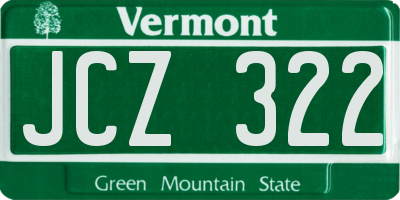 VT license plate JCZ322
