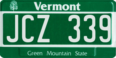 VT license plate JCZ339