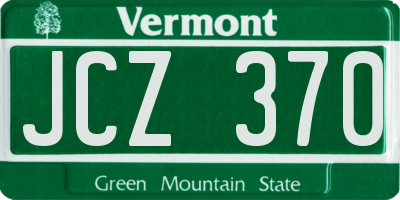 VT license plate JCZ370